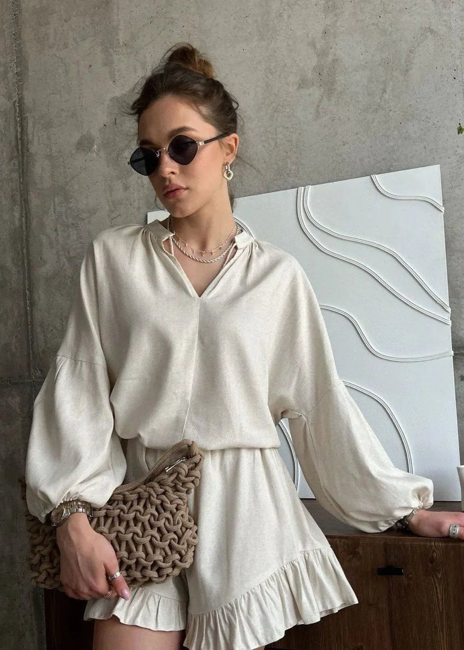 Emilia lounge­set i bomull
