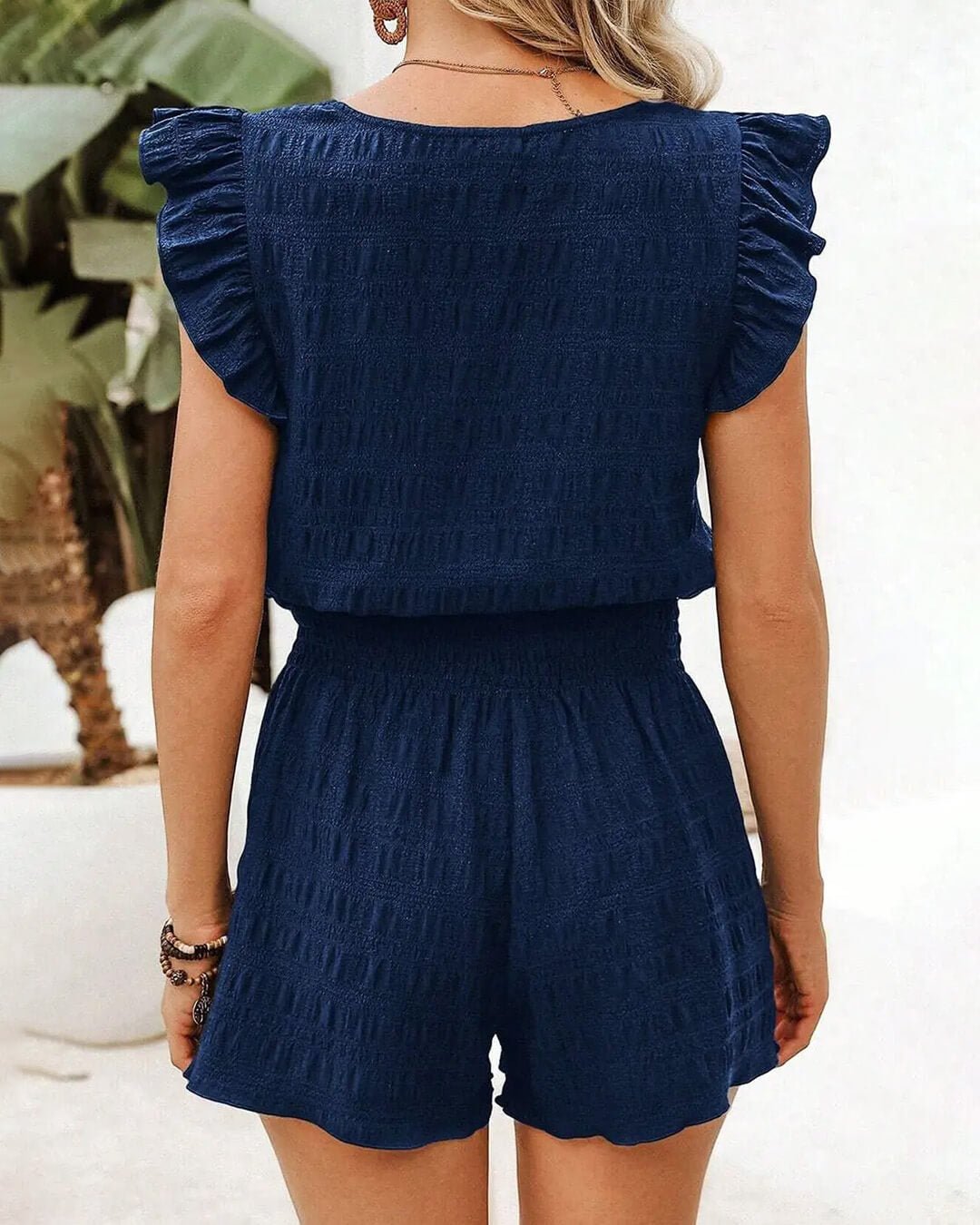 Emilys texturerade blus- och shortsset