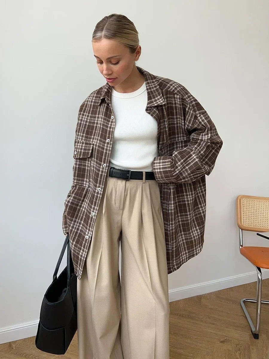 Emma rutig oversizedblus