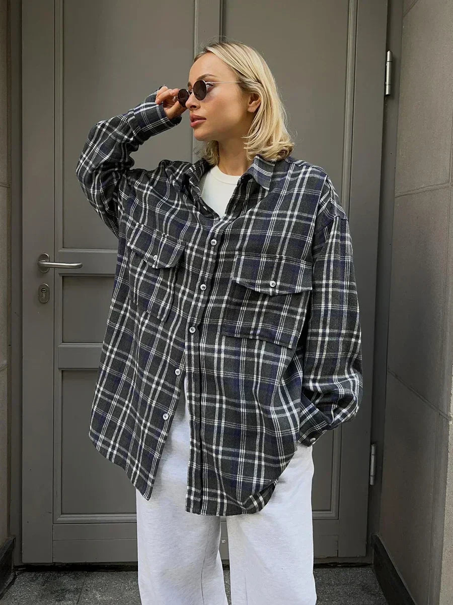 Emma rutig oversizedblus