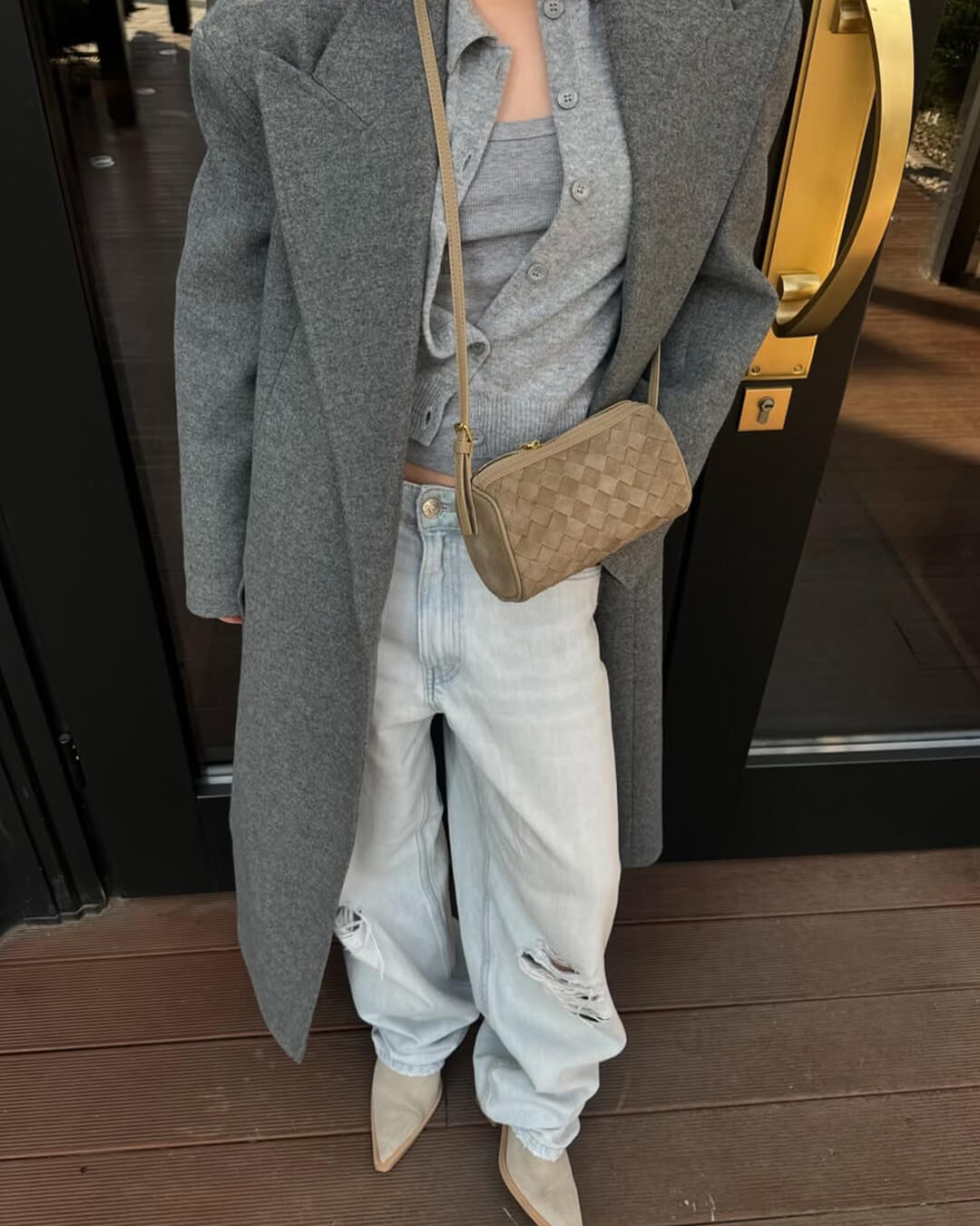 Eva vävd mockaväska