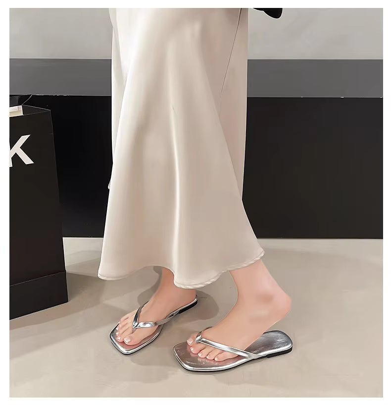 Fiona strandsandal med fyrkantig tå