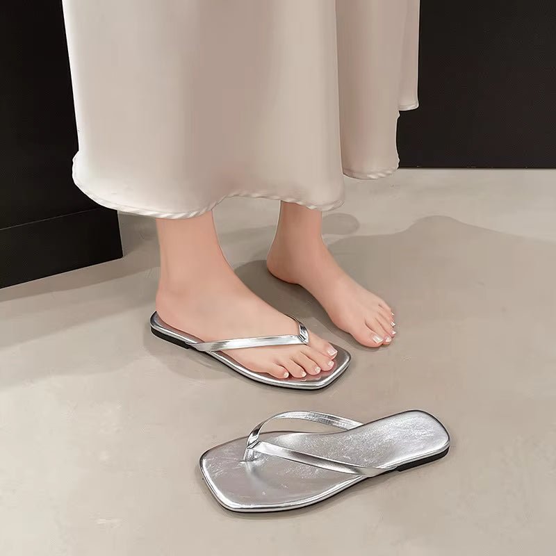 Fiona strandsandal med fyrkantig tå