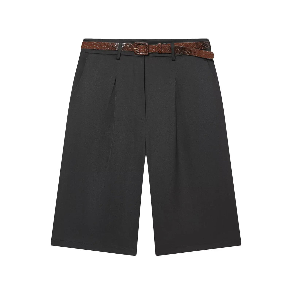 Florentine bermudashorts med hög midja och bälte