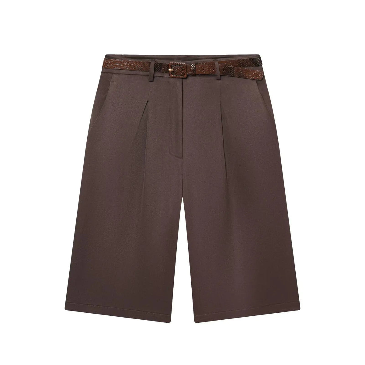 Florentine bermudashorts med hög midja och bälte