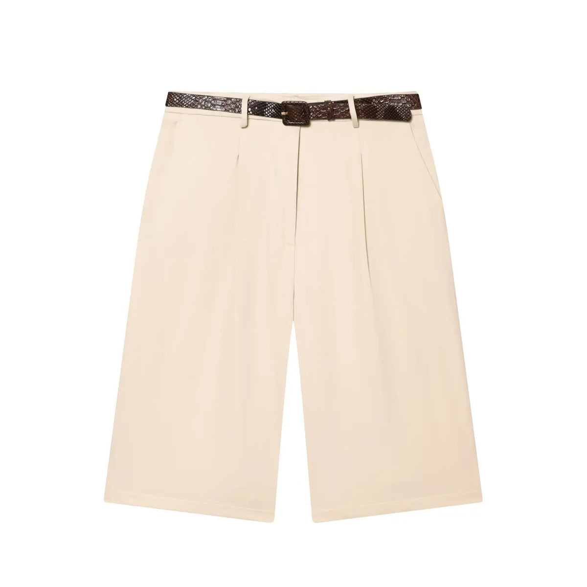 Florentine bermudashorts med hög midja och bälte