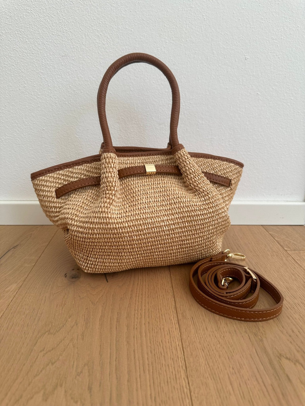 Francia Small Woven Tote Bag