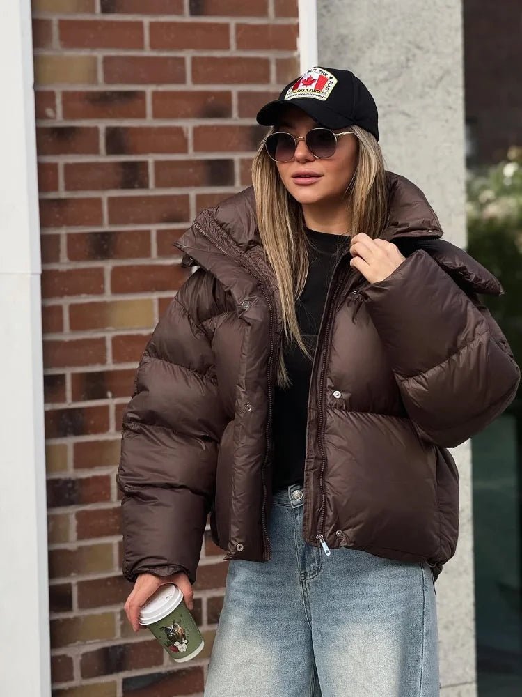 Gaia kort vadderad jacka med huva
