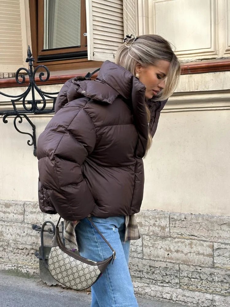 Gaia kort vadderad jacka med huva