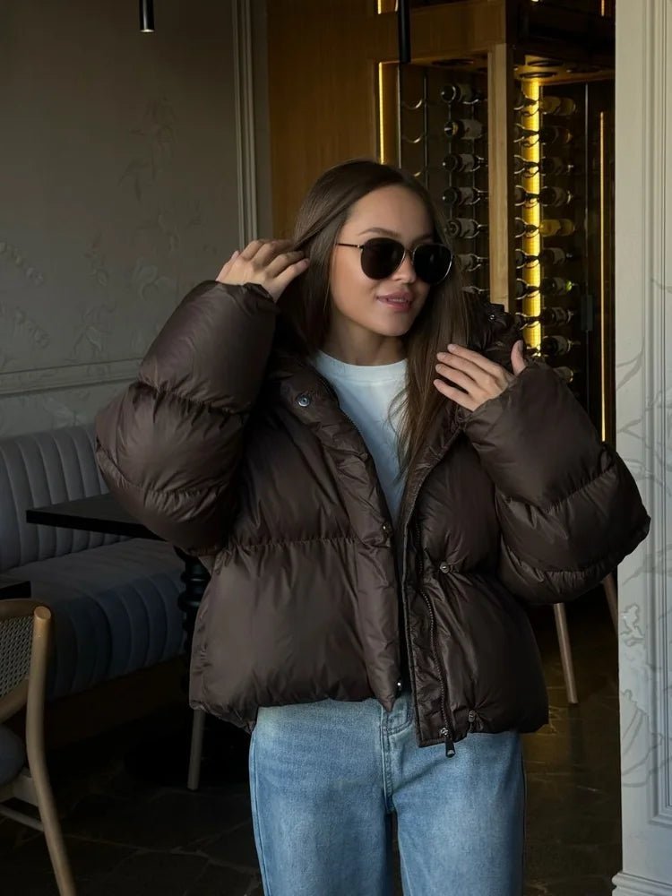 Gaia kort vadderad jacka med huva