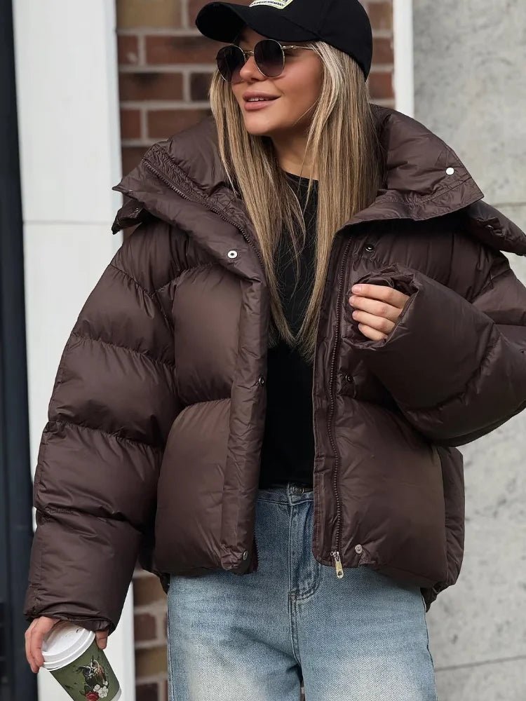 Gaia kort vadderad jacka med huva