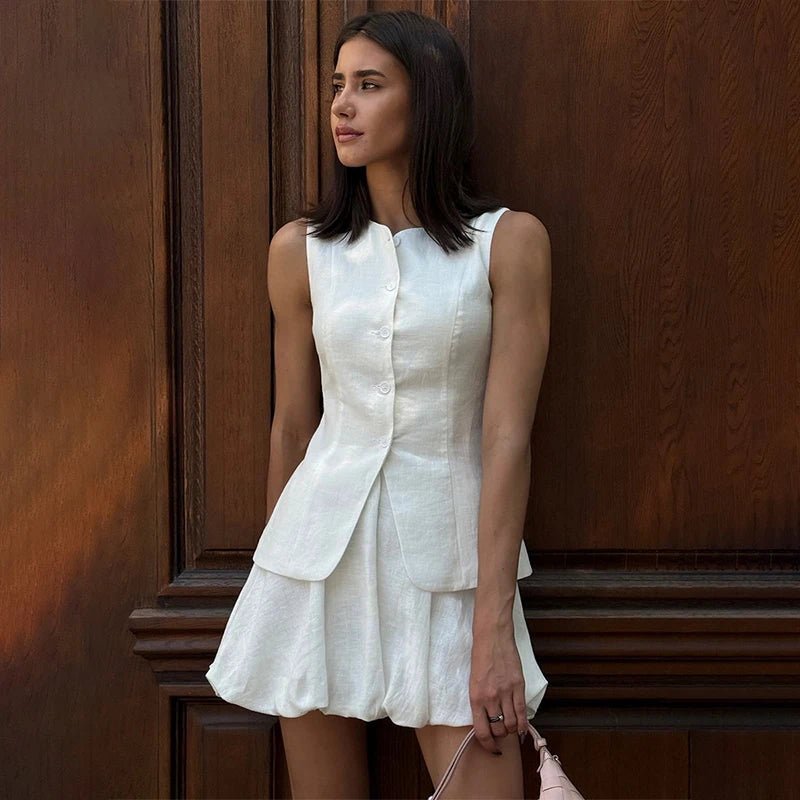 Imani elegant set med väst och kjol