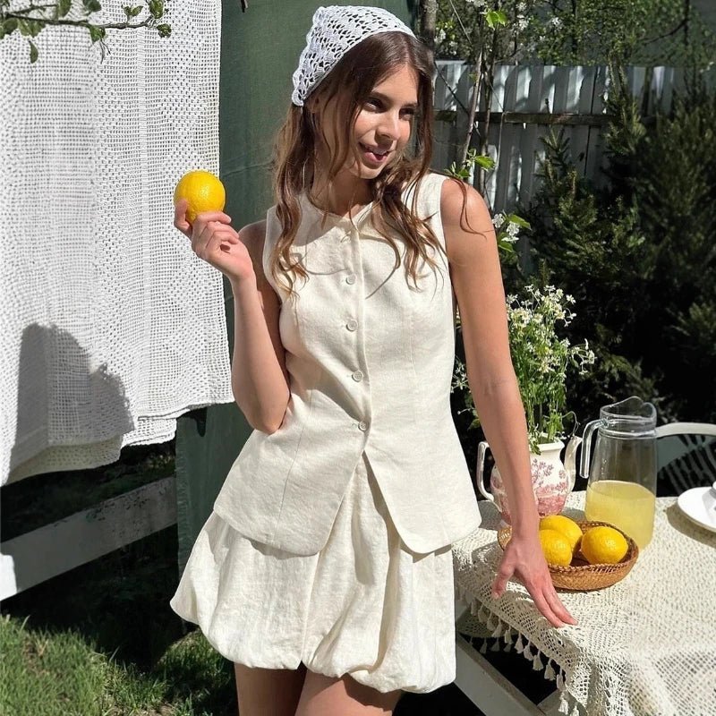 Imani elegant set med väst och kjol
