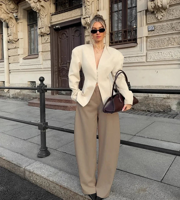 Isadora Padded Slim Blazer