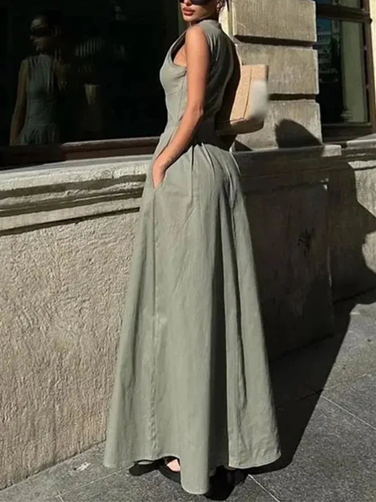 Jessica ärmlös midiklänning