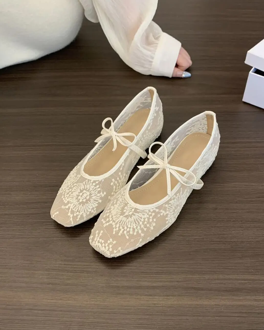 Joans ballerinas i mesh