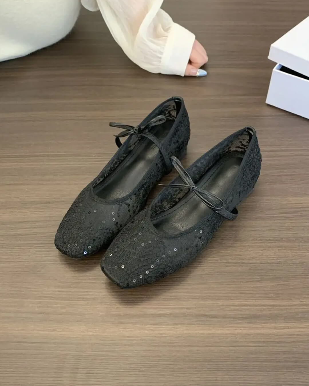 Joans ballerinas i mesh