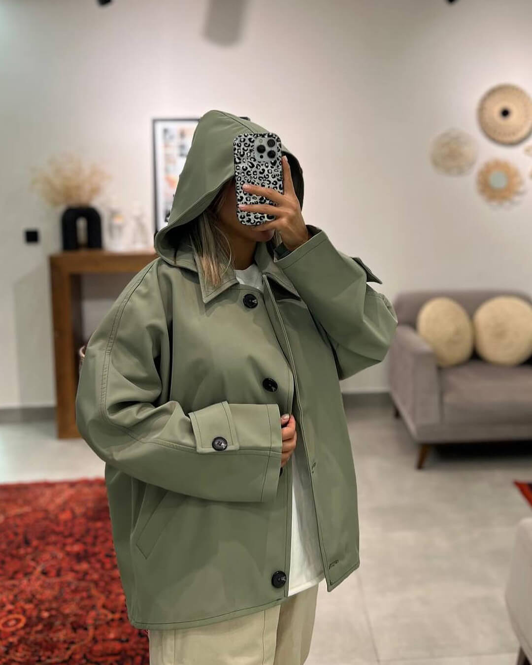 Julia trenchcoat med huva