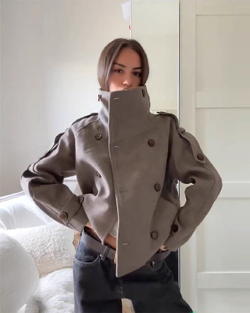Julie oversized kappa med ståkrage