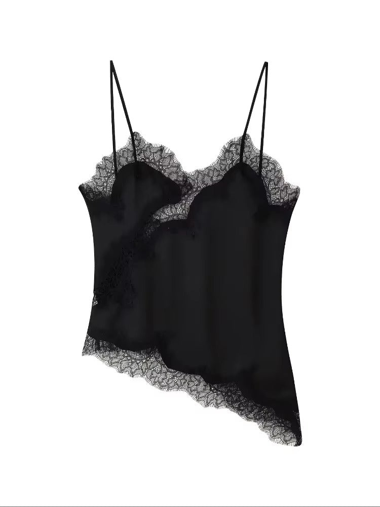 Kara asymmetriskt sat linne