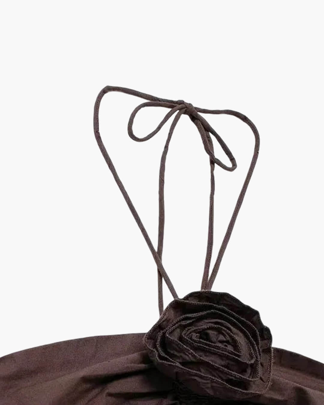 Kate midiklänning med halterneck, blommigt applikationsmotiv