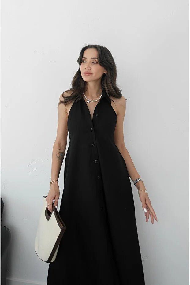 Kaya elegant maxiklänning med halterneck