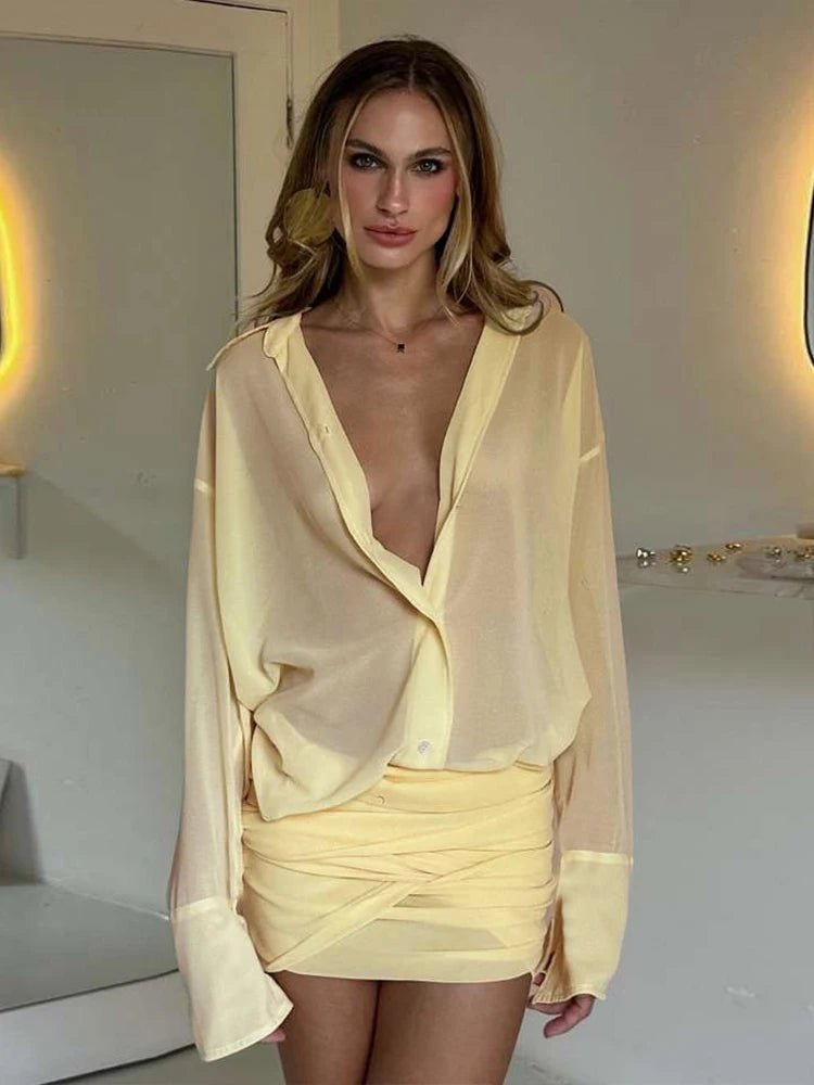 Kendall skjortklänning med långa ärmar