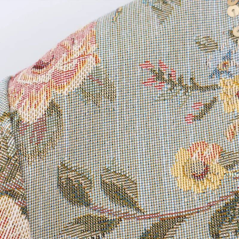 Laura vintage cropped jacka i jacquard