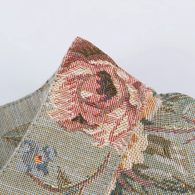 Laura vintage cropped jacka i jacquard