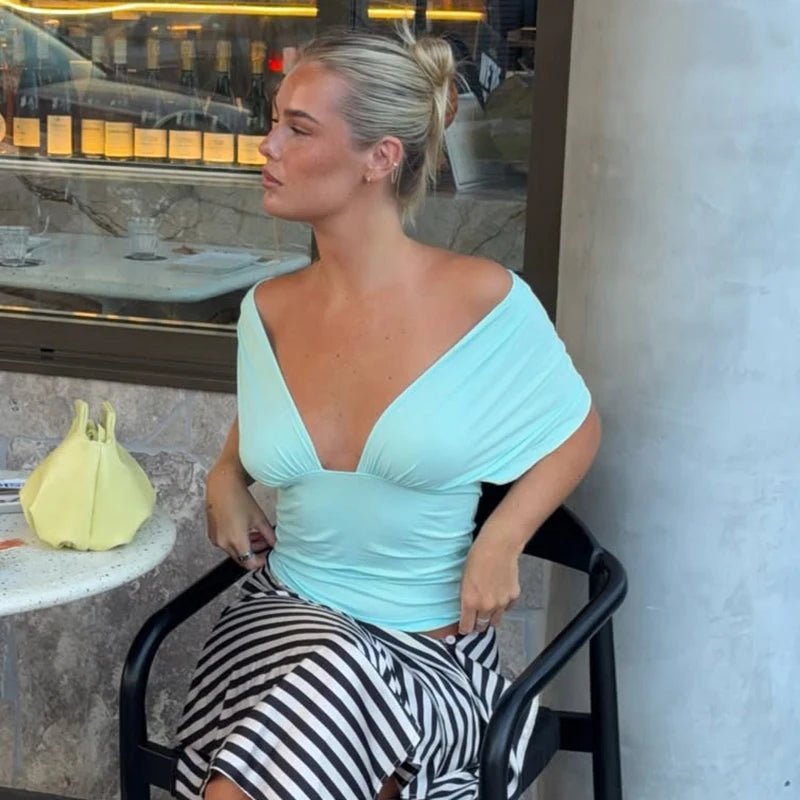 Leonor kort linne med snörning