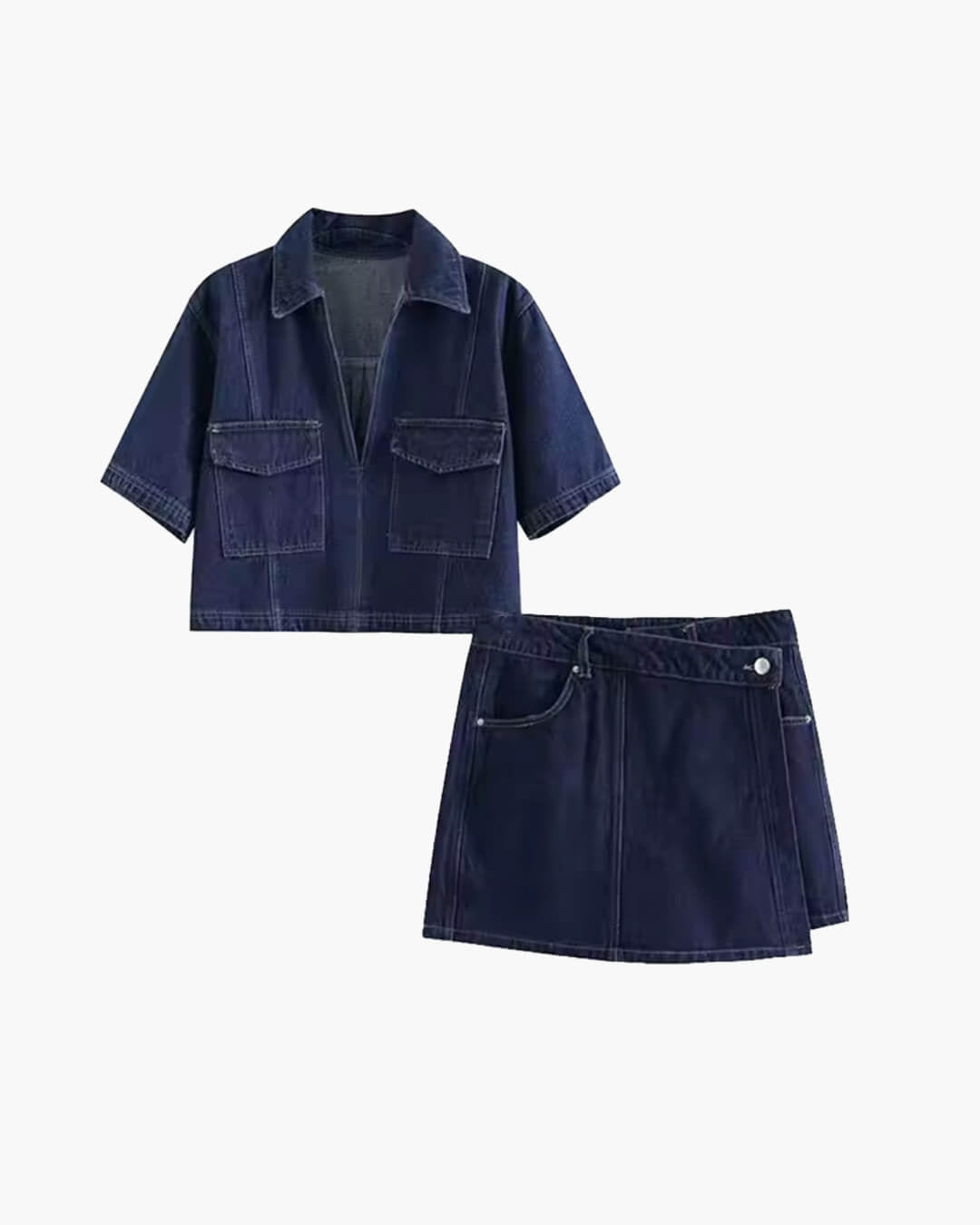 Leslie set med kort topp och skort