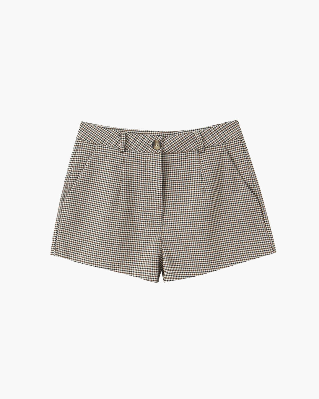 Lucy fiskbensmönstrad shortsdräkt med skärp