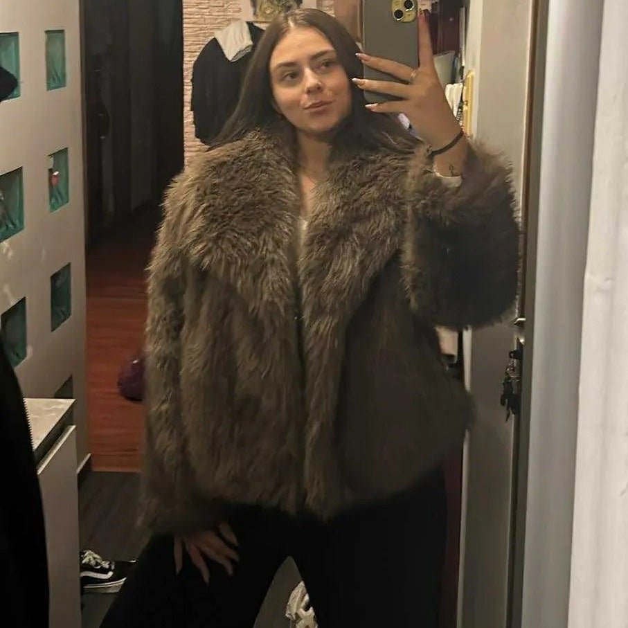 Mandy jacka i fuskpäls