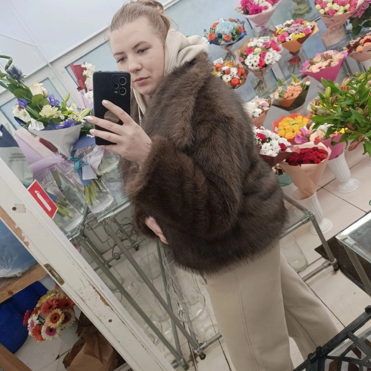 Mandy jacka i fuskpäls