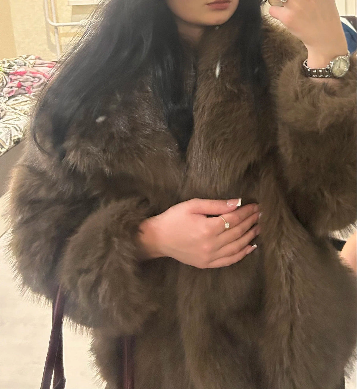 Mandy jacka i fuskpäls