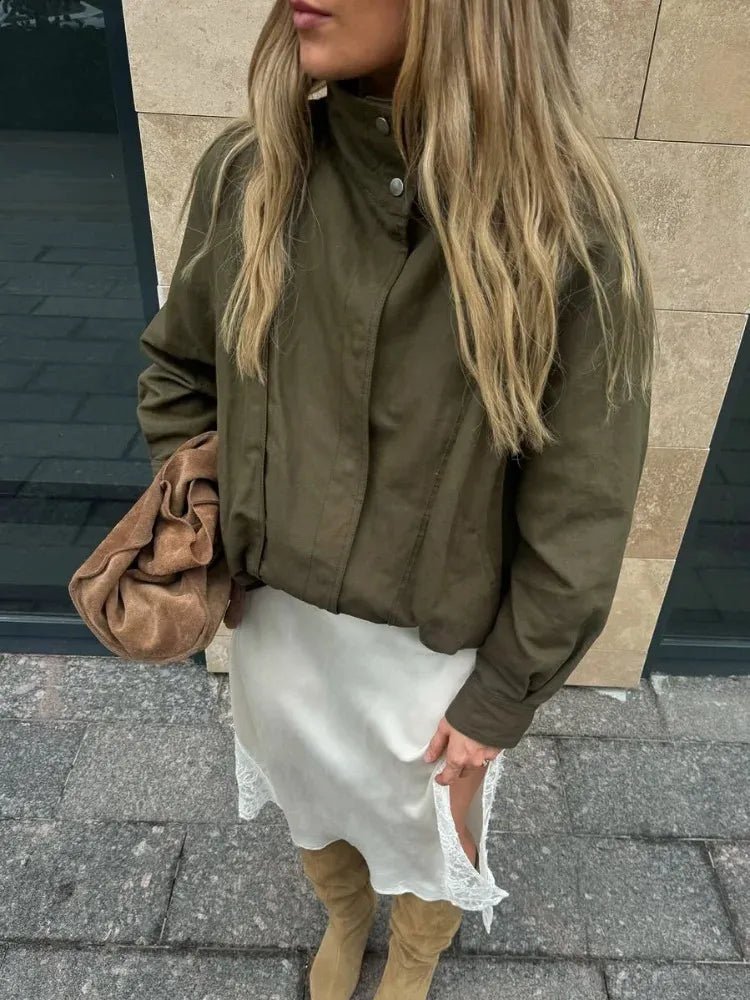 Margot bomberjacka med spänne och skärp