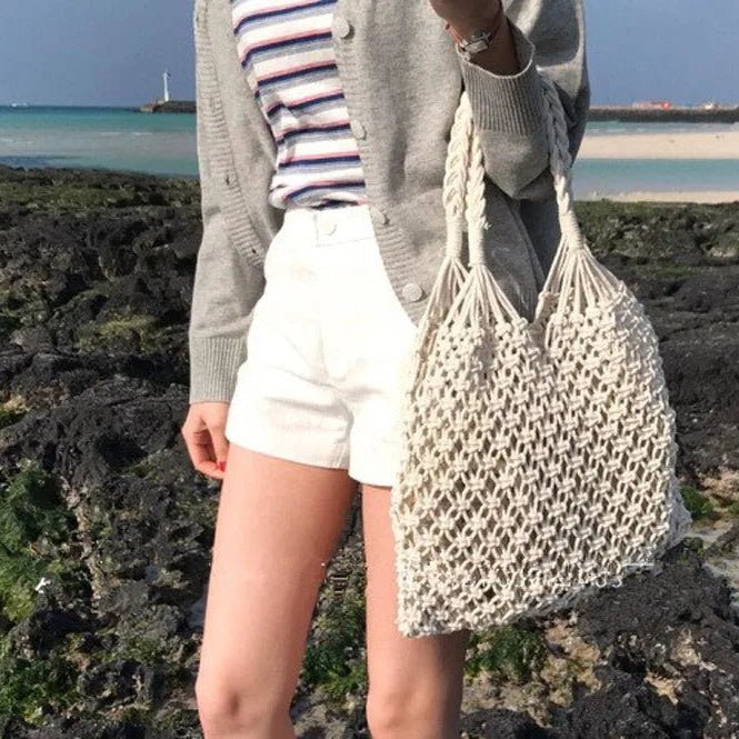 Margot vävd strandväska