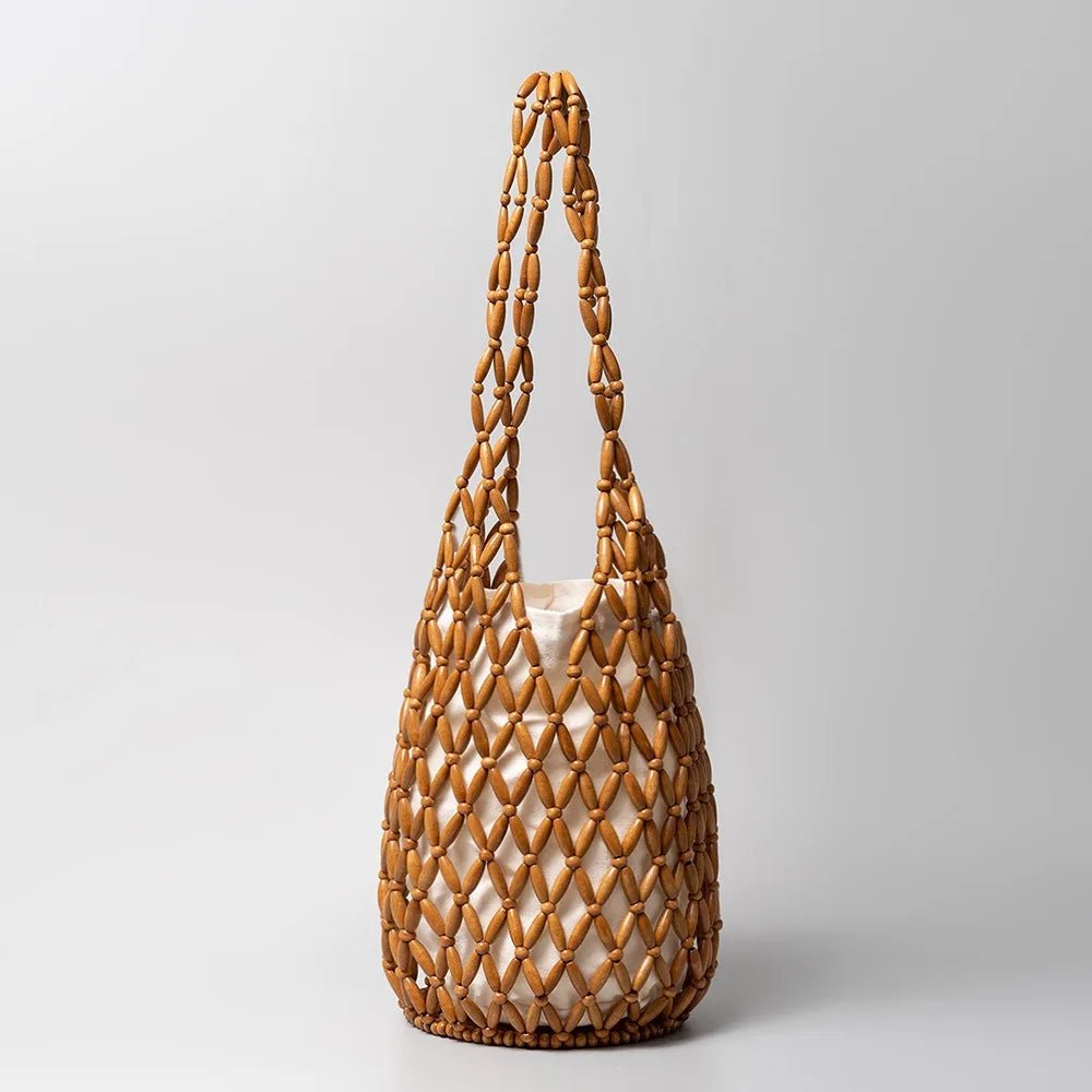 Margot Woven Beaded Tote Bag