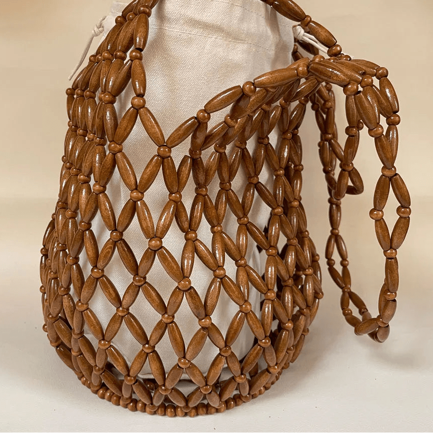 Margot Woven Beaded Tote Bag