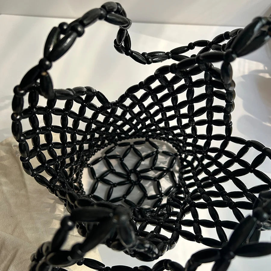 Margot Woven Beaded Tote Bag