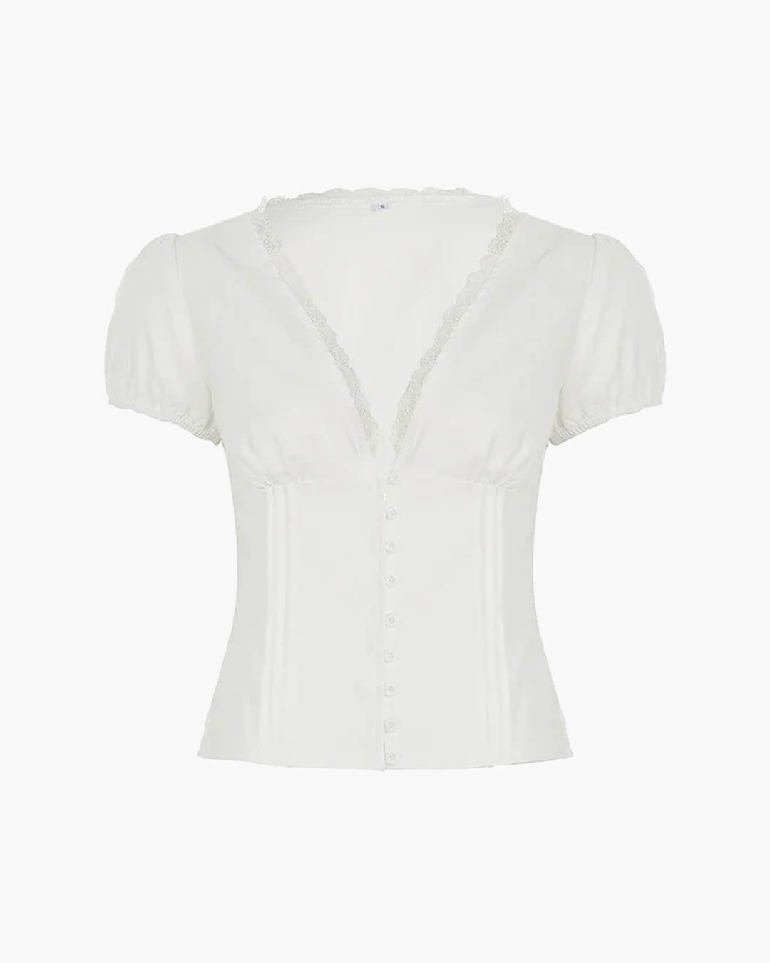 Mica blus med djup urringning