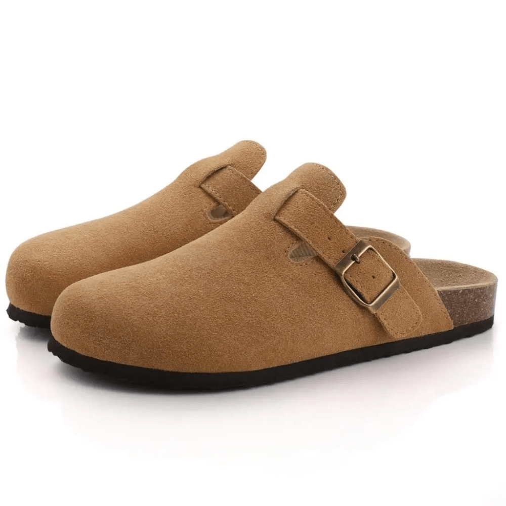 Minerva slip-in-sandaler med justerbart spänne