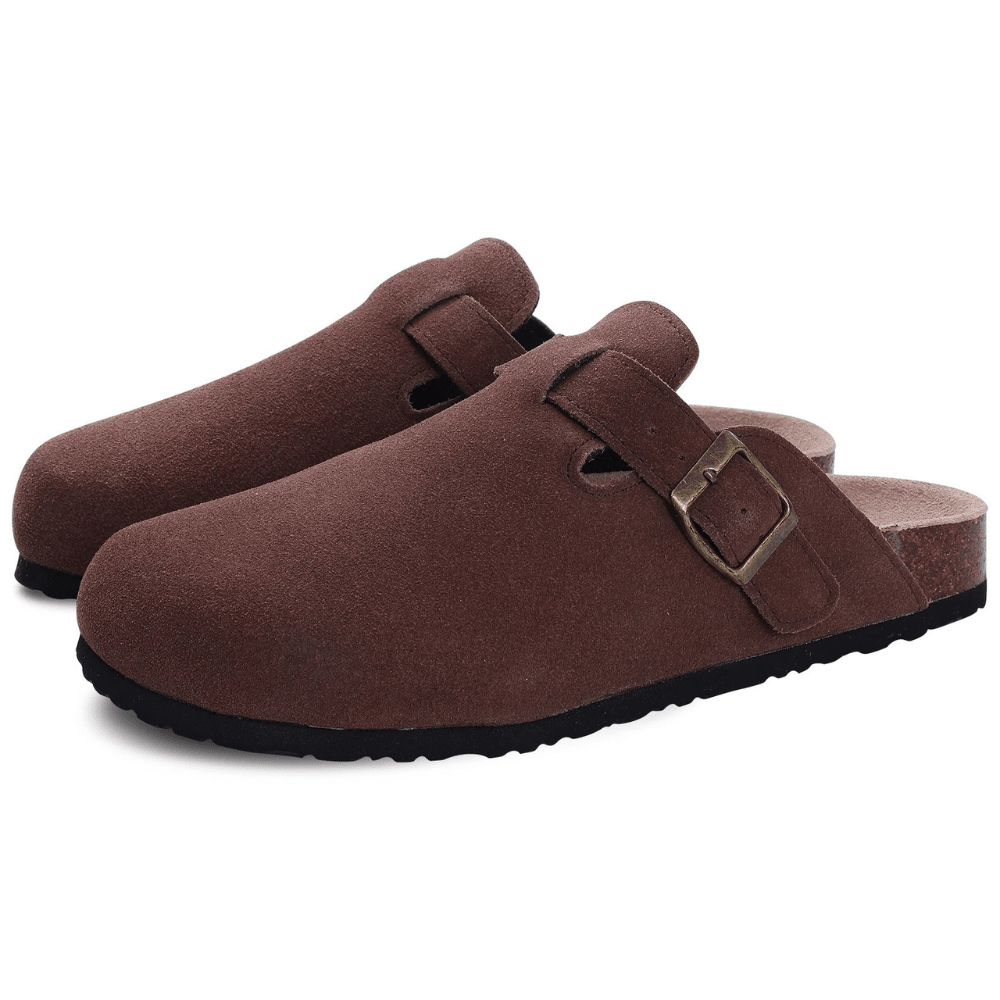 Minerva slip-in-sandaler med justerbart spänne