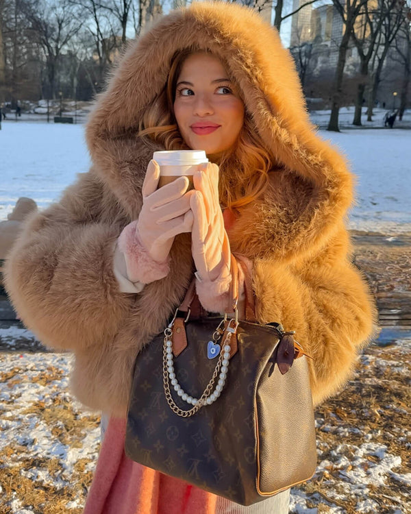 Nicki Hooded Faux Fur Coat
