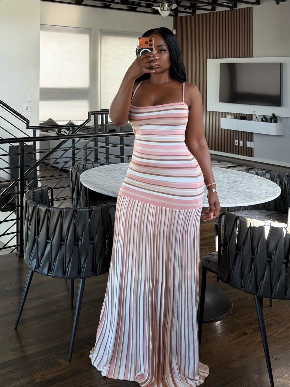 Olivia Striped Cami Maxi Dress