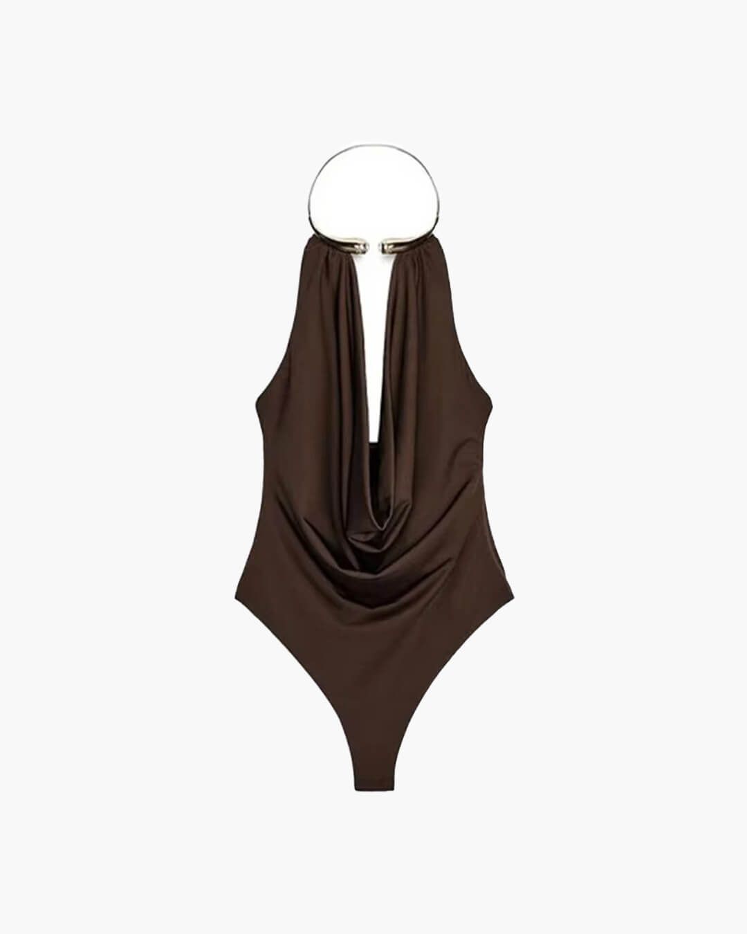 Ophelia draperad body med bar rygg