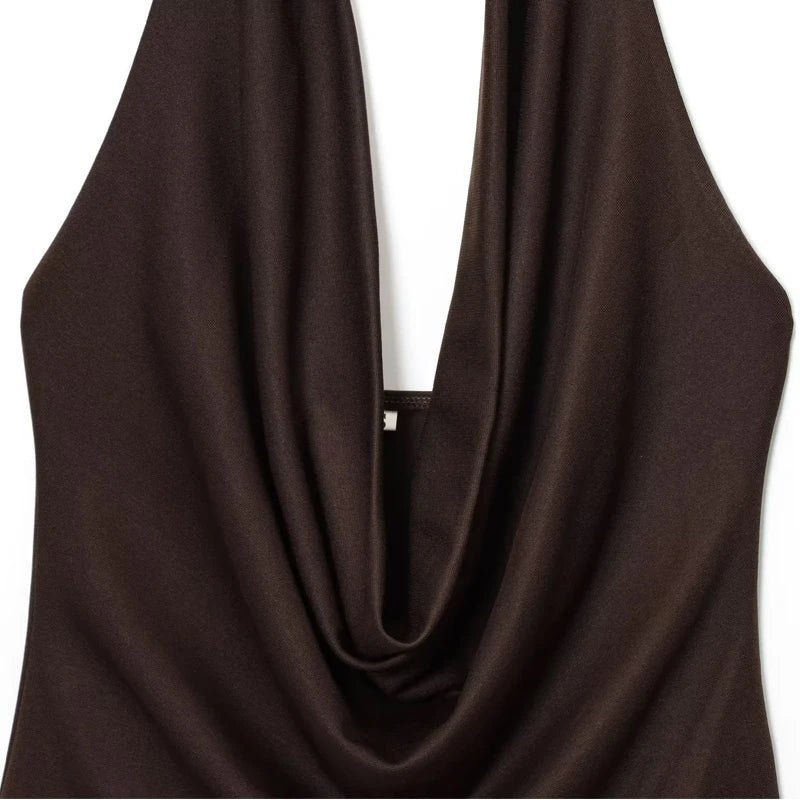 Ophelia draperad body med bar rygg