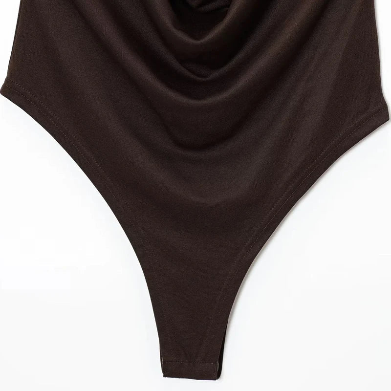 Ophelia draperad body med bar rygg