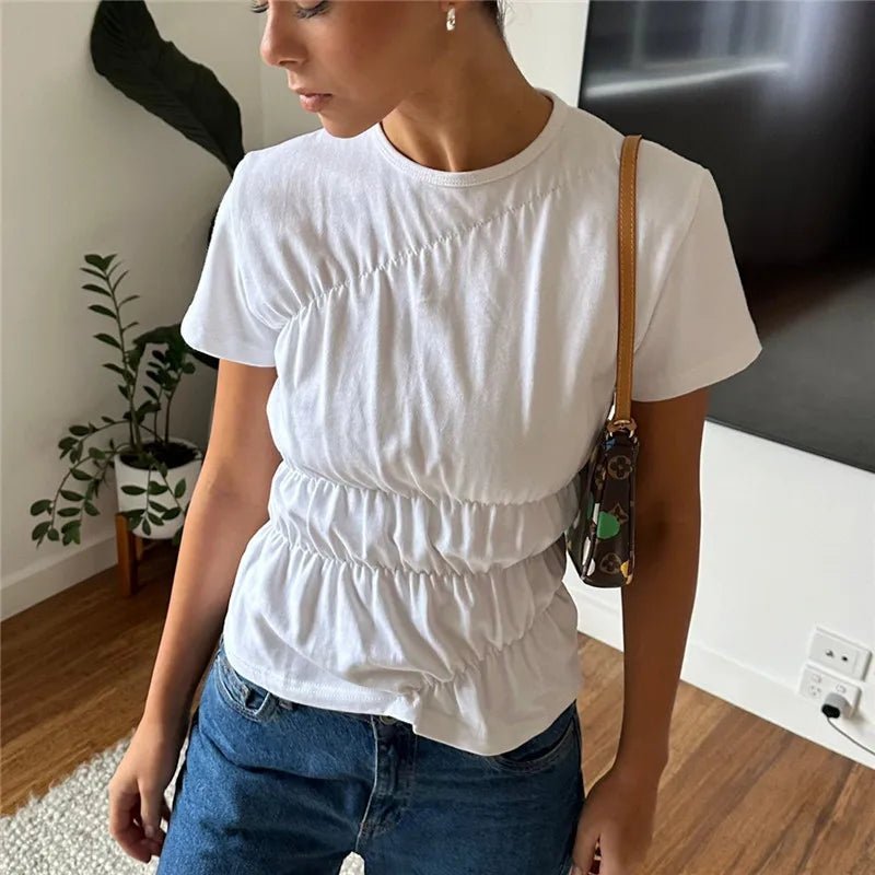 Paloma rynkad topp med korta ärmar