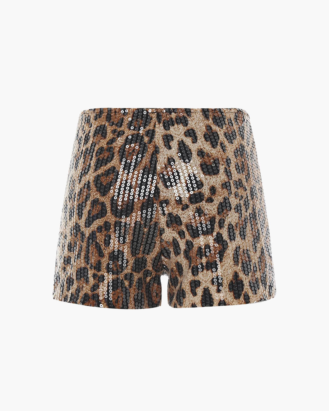 Quennie leopardmönstrade paljettshorts